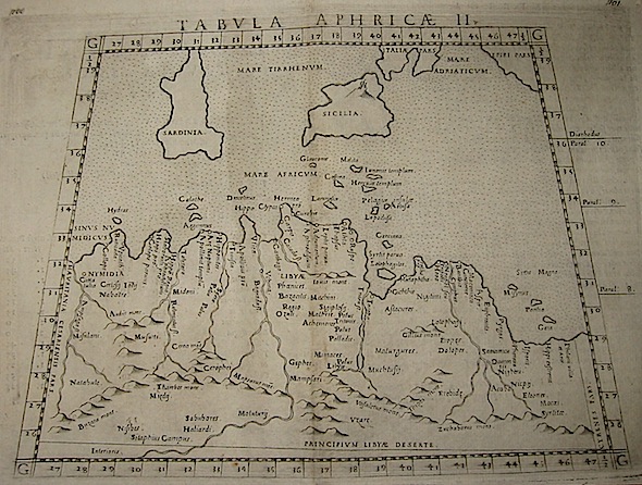 Ruscelli Girolamo (1504-1566) Tabula Aphricae II 1574 Venezia 
